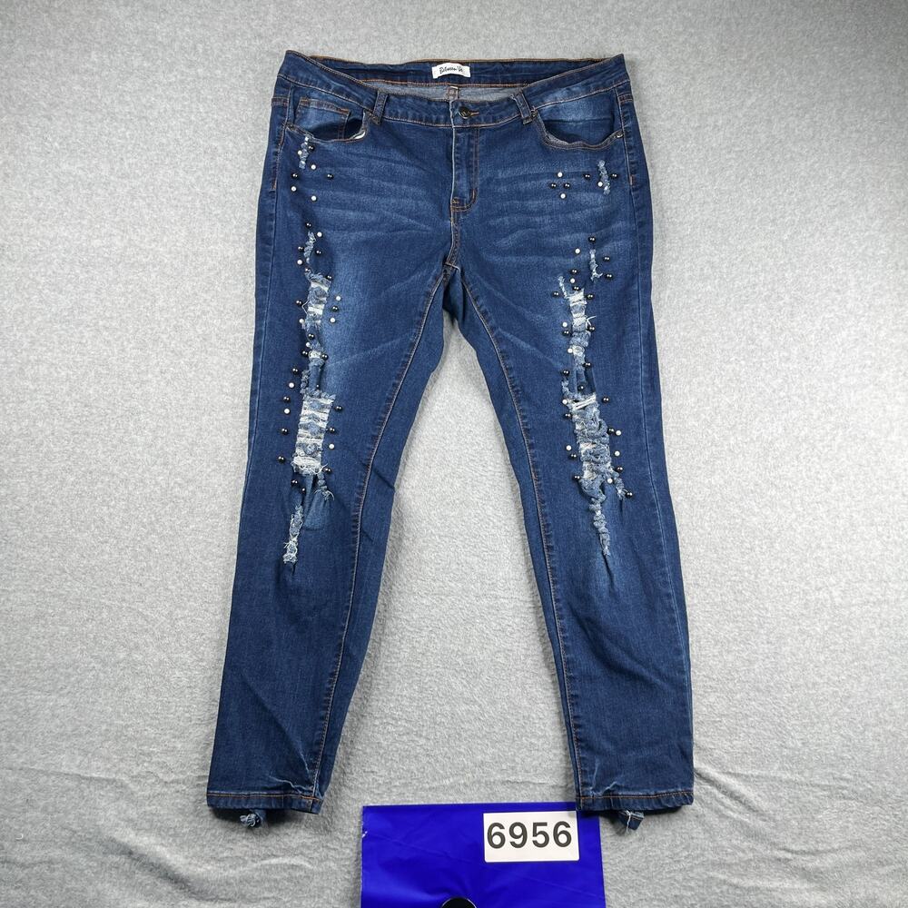 Between Us Denim Jeans Distressed Casual Stretch Womens Size 16
